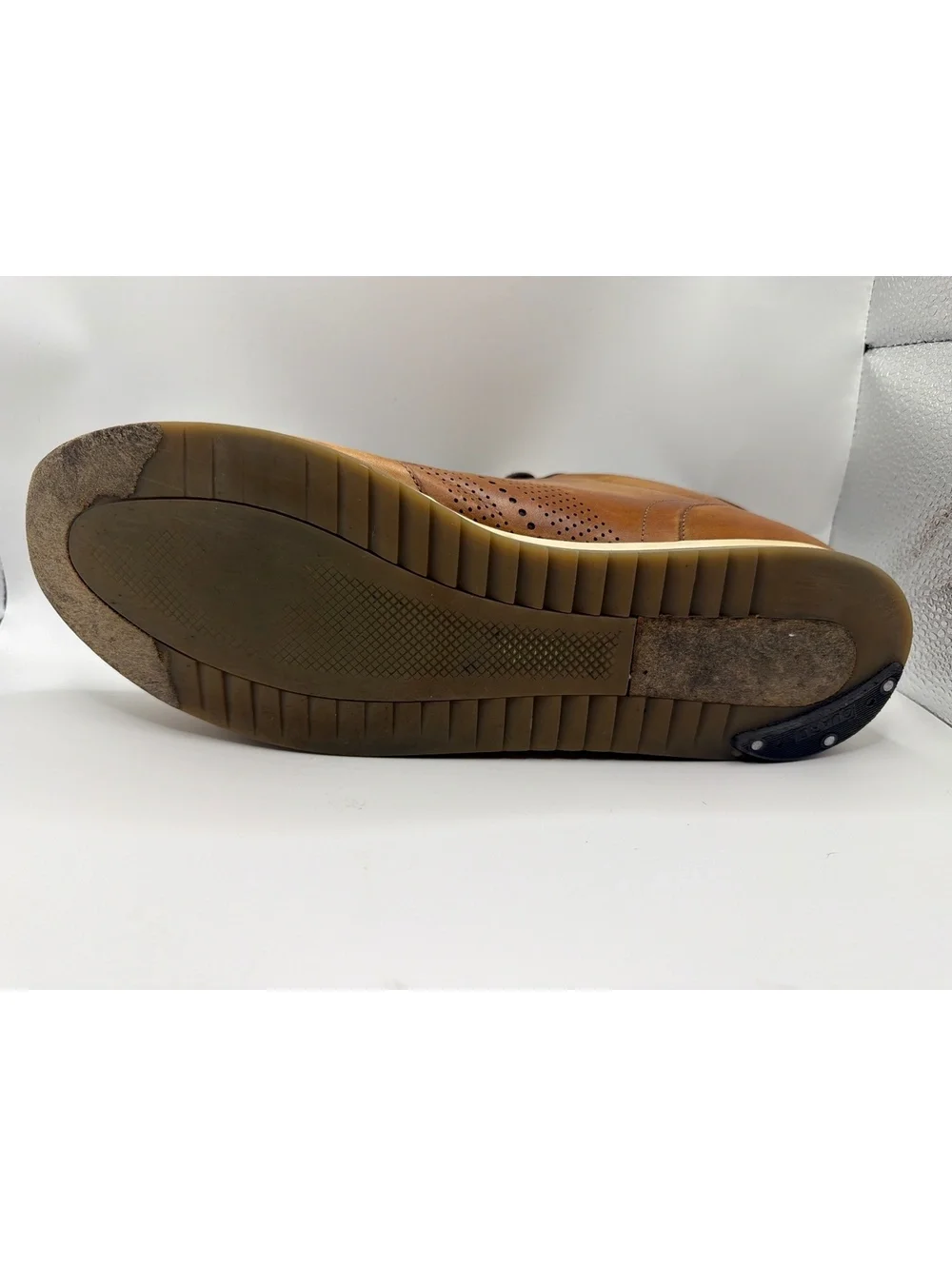 Magnanni Men's Brown Leather Casual Sneakers Size 9.5